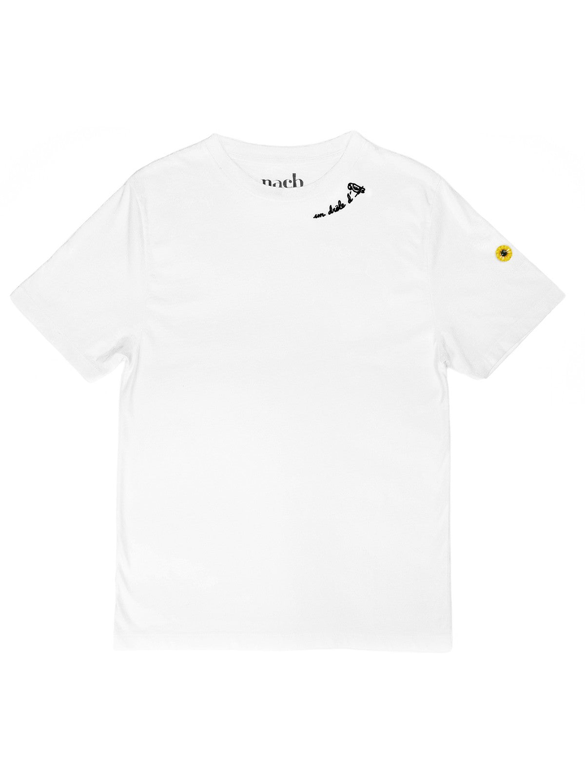 T-shirt brodé phrase oiseau en coton bio Nach