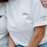 T-shirt broderie léopard des neiges - Les Protégés