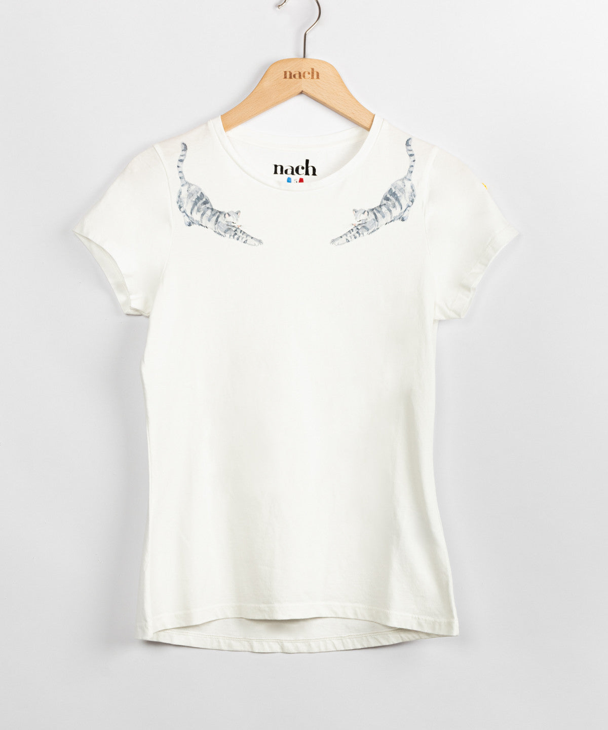 T-shirt animal chat en coton bio Nach