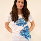 T-Shirt poissons bleus & blancs