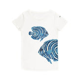 T-Shirt poissons bleus & blancs