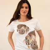 T-shirt poissons marrons